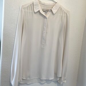 Loft button collared blouse